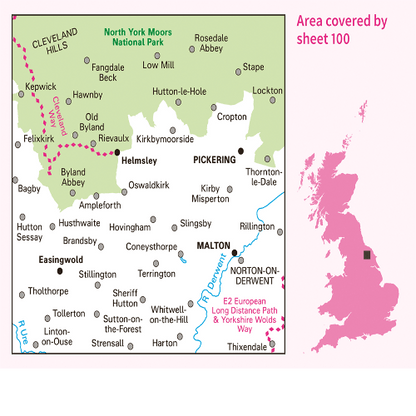 OS Landranger - 100 - Malton & Pickering, Helmsley & Easingwold