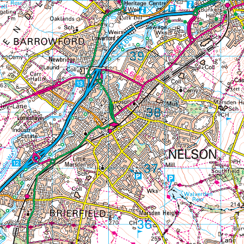 OS Landranger - 103 - Blackburn & Burnley, Clitheroe & Skipton