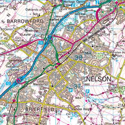 OS Landranger - 103 - Blackburn & Burnley, Clitheroe & Skipton