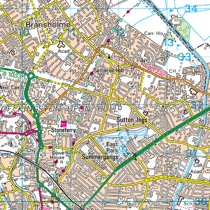 OS Landranger - 107 - Kingston Upon Hull, Beverley & Driffield