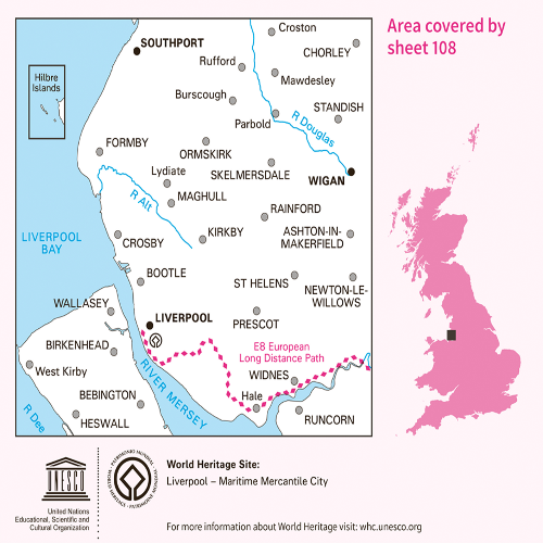 OS Landranger - 108 - Liverpool, Southport & Wigan