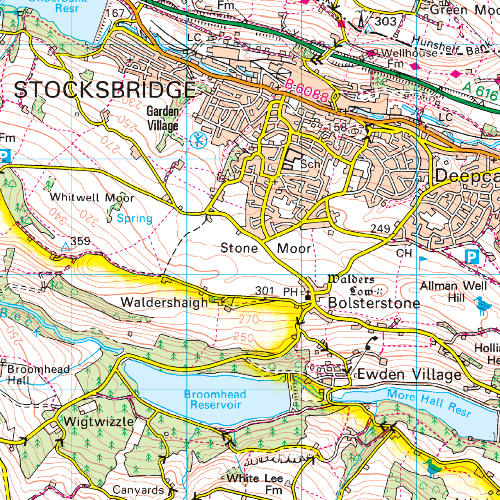 OS Landranger - 110 - Sheffield & Huddersfield, Glossop & Holmfirth