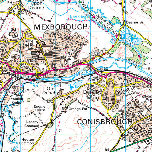 OS Landranger - 111 - Sheffield & Doncaster, Rotherham, Barnsley & Thorne