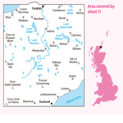 OS Landranger - 011 - Thurso & Dunbeath area