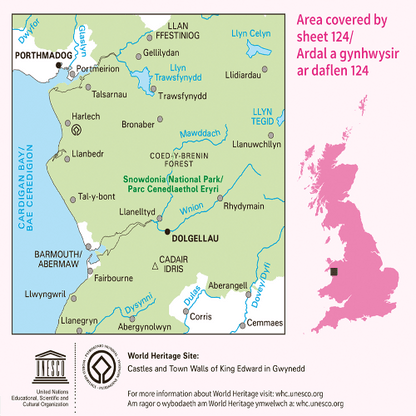 OS Landranger - 124 - Porthmadog & Dolgellau