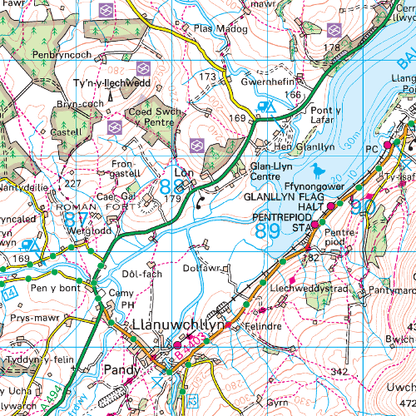 OS Landranger - 125 - Bala & Lake Vyrnwy, Berwyn