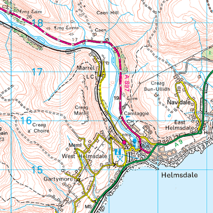 OS Landranger - 017 - Helmsdale & Strath of Kildonan area