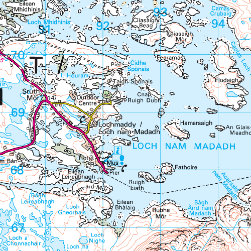 OS Landranger - 018 - Sound of Harris, North Uist, Taransay & St Kilda area