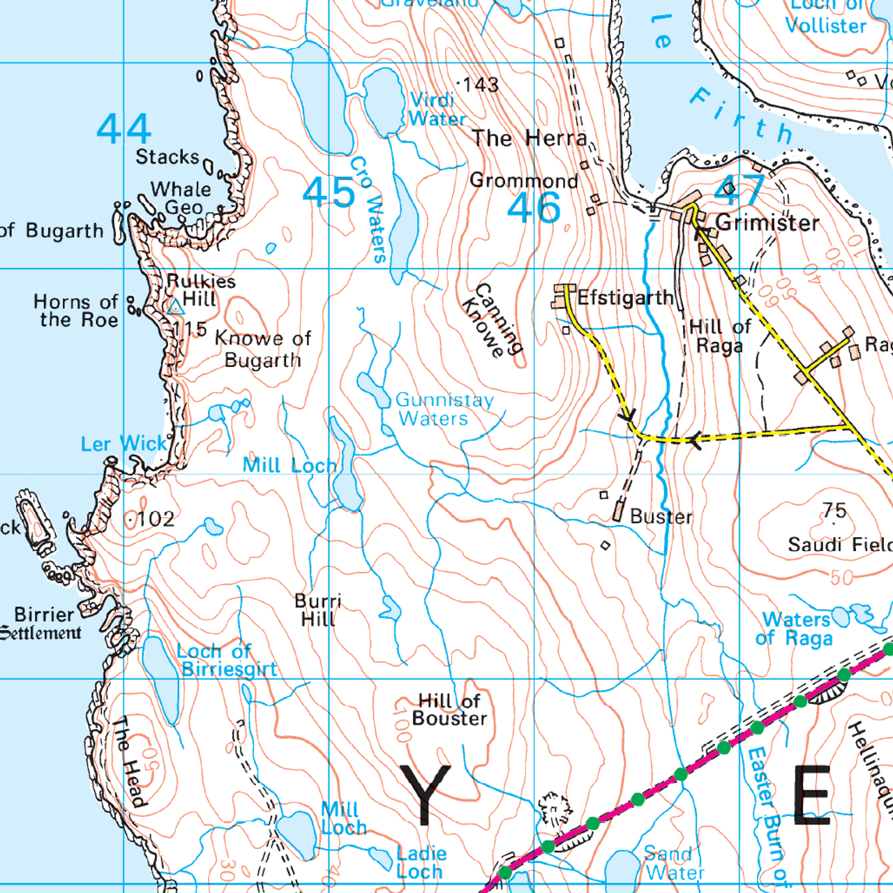 OS Landranger - 001 - Shetland – Yell, Unst And Fetlar