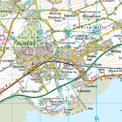 OS Landranger - 21 - Dornock & Alness, Invergordon & Tain area