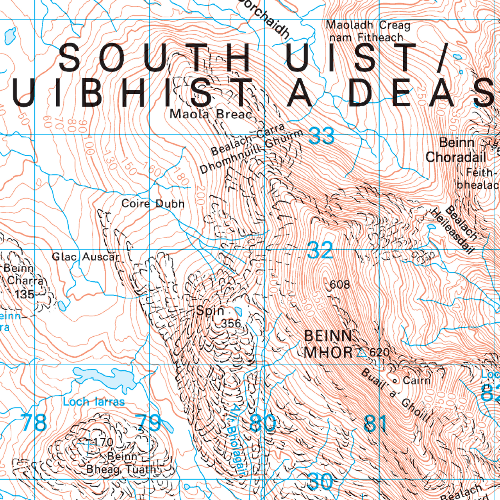 OS Landranger - 022 - Benbecula & South Uist area