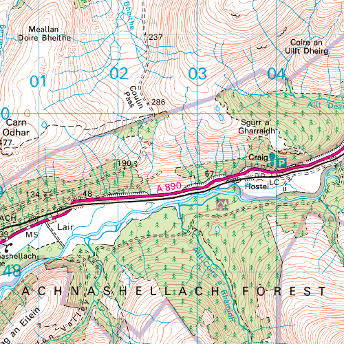 OS Landranger - 025 - Glen Carron & Glen Affric area