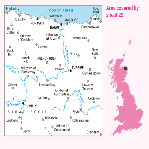 OS Landranger - 029 - Banff & Huntly, Portsoy & Turriff area