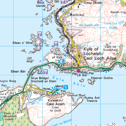 OS Landranger - 033 - Loch Alsh, Glen Shiel & Loch Hourn area