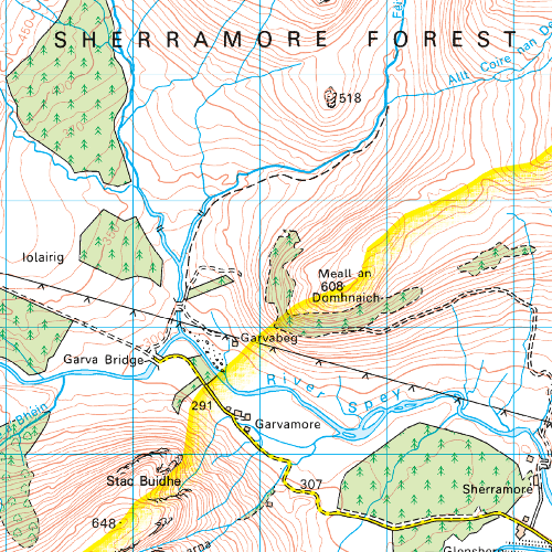 OS Landranger - 035 - Kingussie & Monadhliath Mountains area