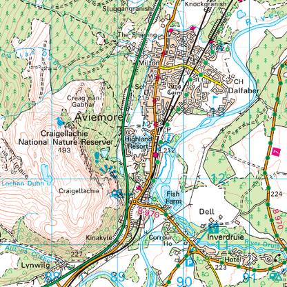 OS Landranger - 036 - Grantown, Aviemore & Cairngorm Mountains area