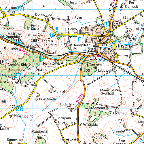 OS Landranger - 037 - Strathdon & Alford area