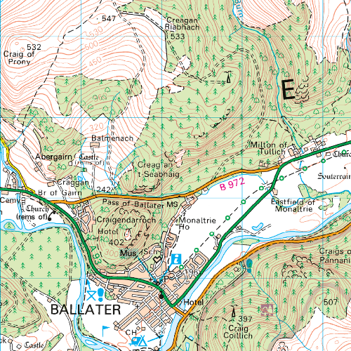 OS Landranger - 044 - Ballater, Glen Clova