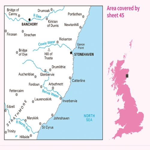 OS Landranger - 045 - Stonehaven & Banchory