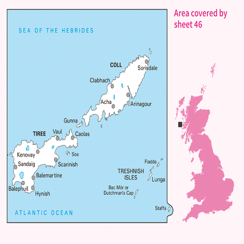 OS Landranger - 046 - Coll & Tiree area