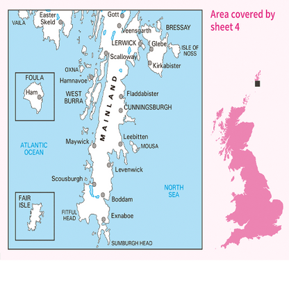 OS Landranger - 004 - Shetland – South Mainland area