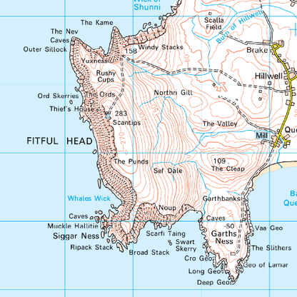 OS Landranger - 004 - Shetland – South Mainland area