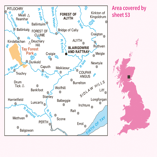 OS Landranger - 053 - Blairgowrie & Forest of Alyth