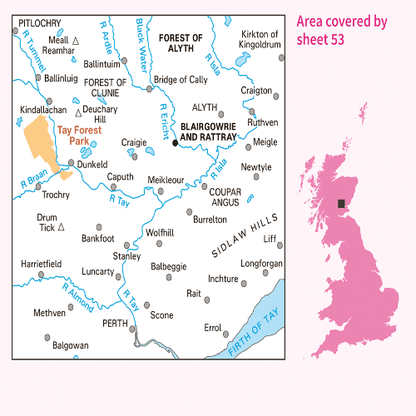 OS Landranger - 053 - Blairgowrie & Forest of Alyth