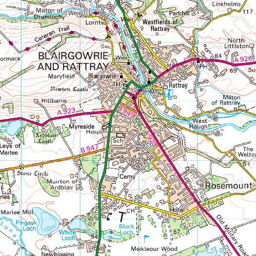 OS Landranger - 053 - Blairgowrie & Forest of Alyth