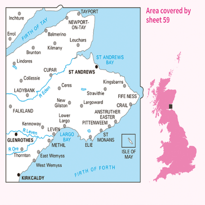 OS Landranger - 059 - St Andrews, Kirkcaldy & Glenrothes