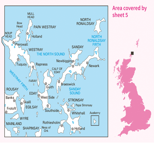 OS Landranger - 005 - Shetland – Orkney - Northern Isles