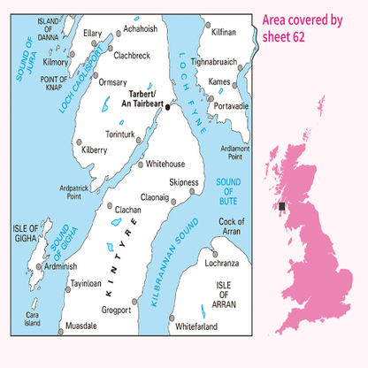 OS Landranger - 062 - North Kintyre & Tarbert