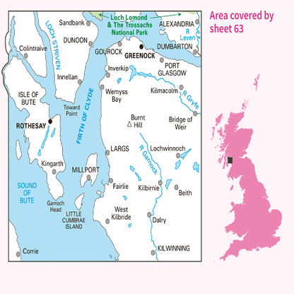 OS Landranger - 063 - Firth of Clyde, Greenock & Rothesay