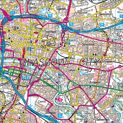 OS Landranger - 064 - Glasgow, Motherwell & Airdrie