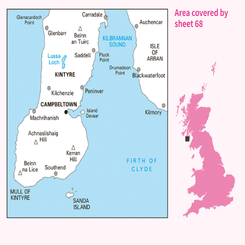 OS Landranger - 068 - South Kintyre & Campbeltown