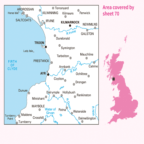 OS Landranger - 070 - Ayr, Kilmarnock & Troon