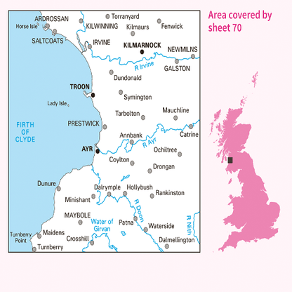 OS Landranger - 070 - Ayr, Kilmarnock & Troon