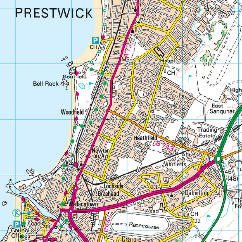 OS Landranger - 070 - Ayr, Kilmarnock & Troon