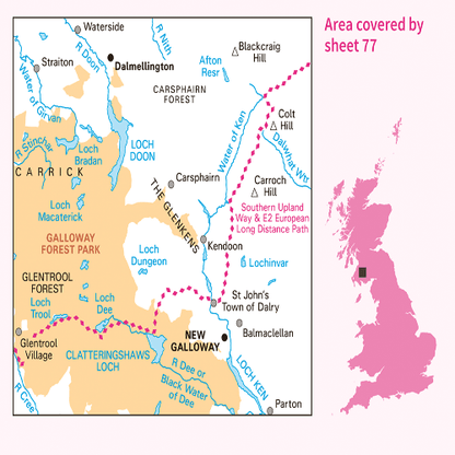 OS Landranger - 077 - Dalmellington & New Galloway, Galloway Forest Park