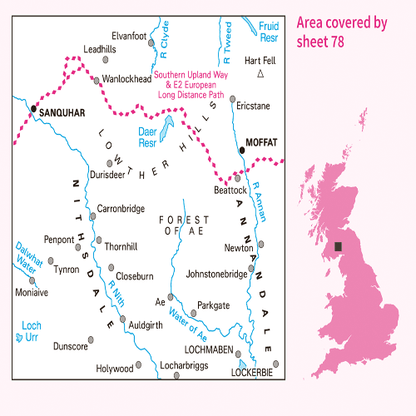 OS Landranger - 078 - Nithsdale & Annadale, Sanquhar & Moffat