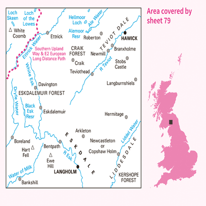 OS Landranger - 079 - Hawick & Eskdale, Langholm