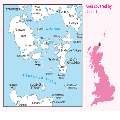 OS Landranger - 007 - Orkney - Southern Isles area