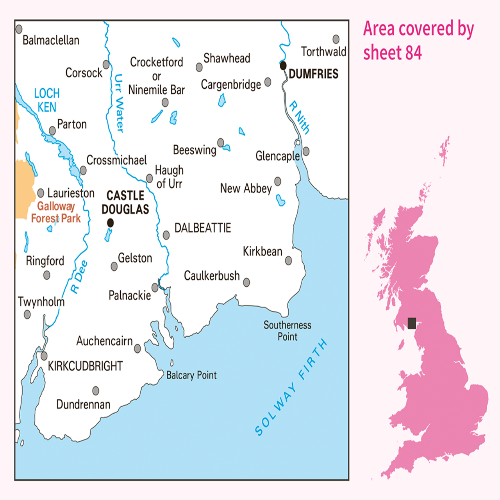 OS Landranger - 084 - Dumfries & Castle Douglas