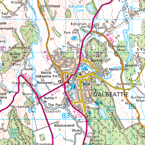 OS Landranger - 084 - Dumfries & Castle Douglas