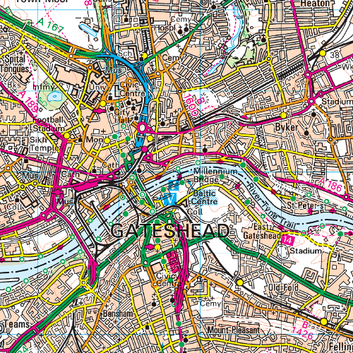 OS Landranger - 088 - Newcastle Upon Tyne, Durham & Sunderland