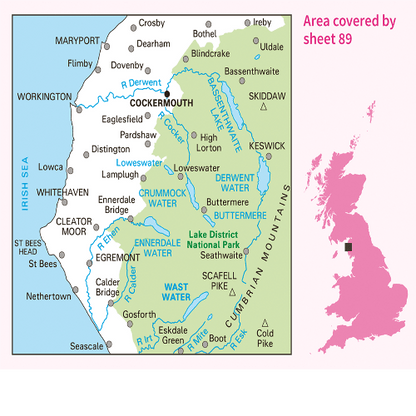 OS Landranger - 089 - West Cumbria, Cockermouth & Wast Water