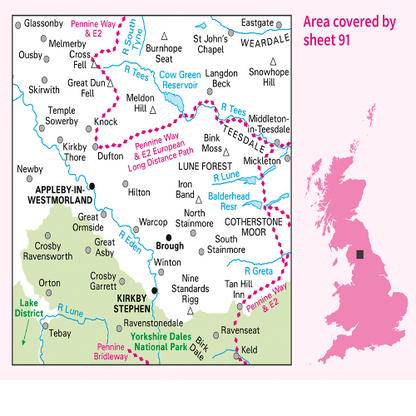 OS Landranger - 091 - Appleby-in-Westmorland