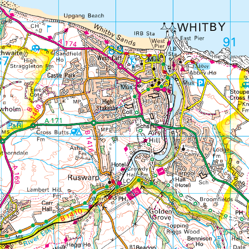 OS Landranger - 094 - Whitby, Esk Dale & Robin Hood's Bay