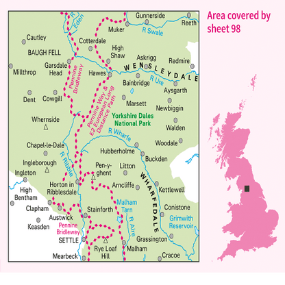 OS Landranger - 098 - Wensleydale & Upper Wharfedale