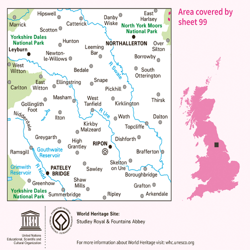 OS Landranger - 099 - Northallerton & Ripon, Pateley Bridge & Leyburn